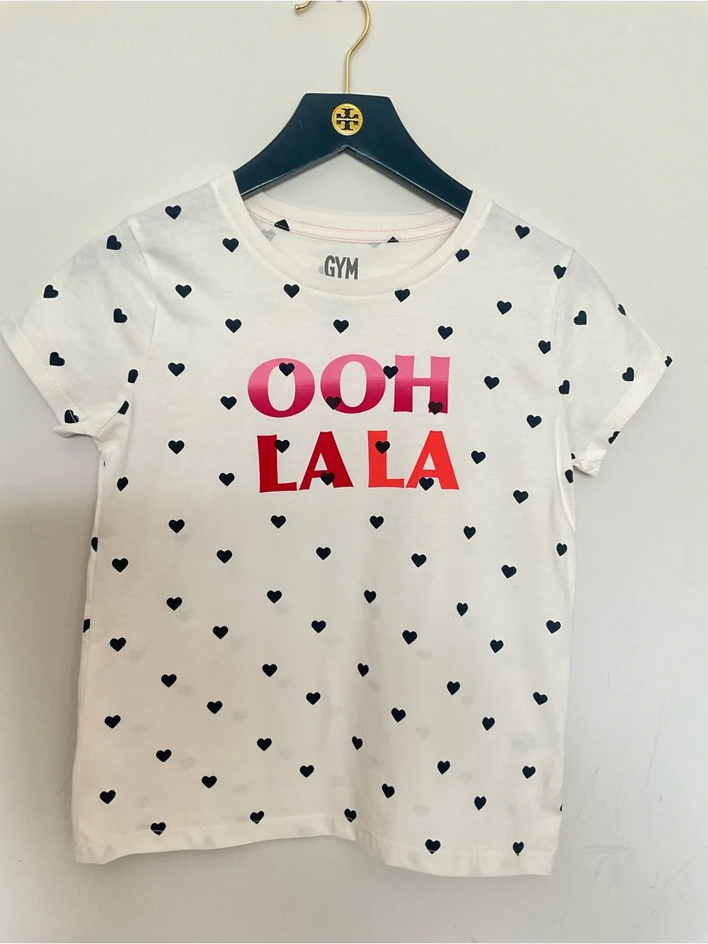 Gymboree Kids 'OOH LA LA' Heart Print Tee Size M(7-8) NWT